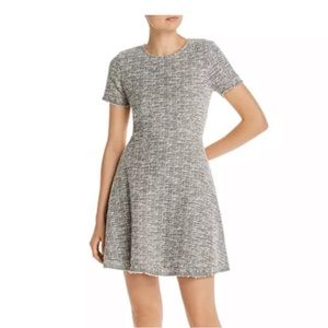 Fringe Trim Textured Dress